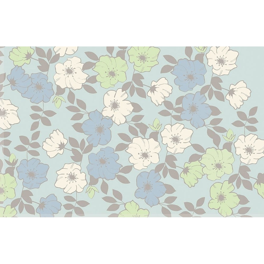 Blue Flowers and Linen Poster Print by Candace Allen-VARPDXQCARC068 Image 1