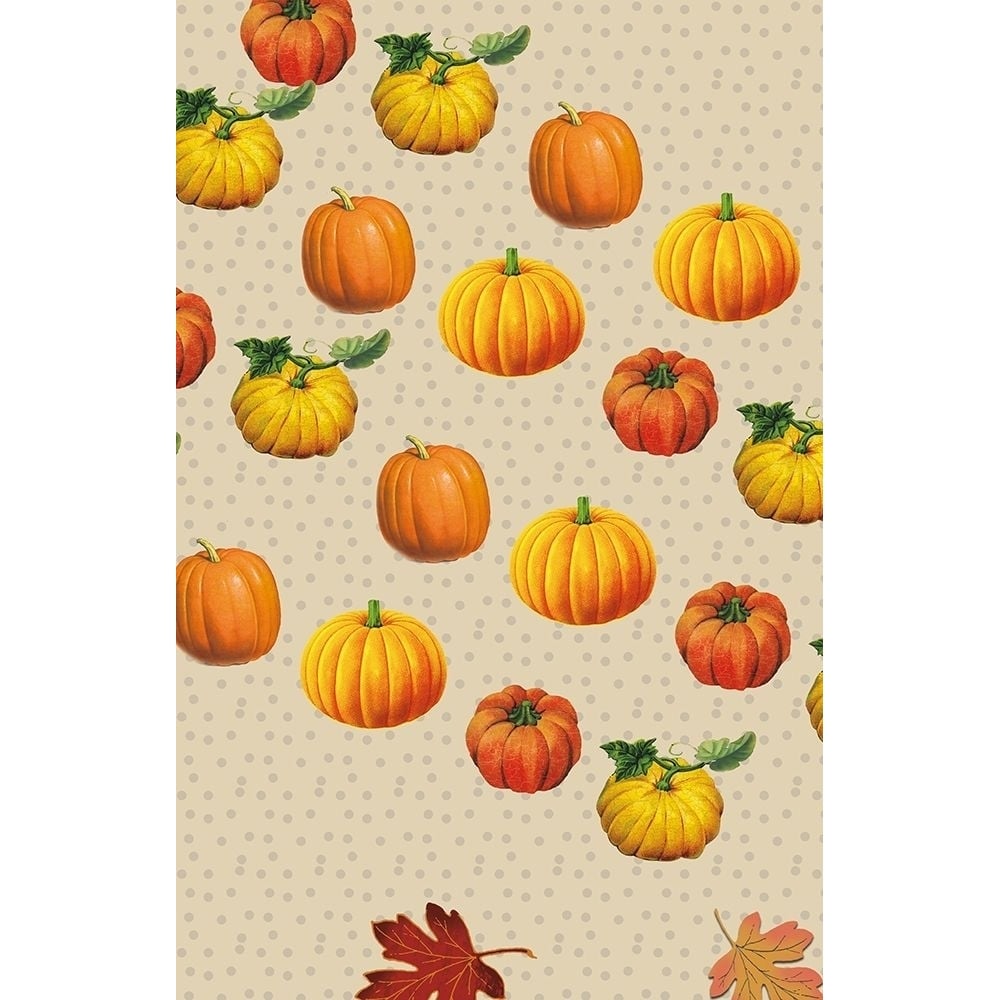 Welcome Fall Pumpkin and Dots Poster Print by Candace Allen-VARPDXQCARC077 Image 1