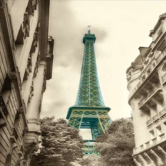 Teal Eiffel Tower 2 Poster Print by Dianne Poinski-VARPDXQPD8SQ002B Image 1