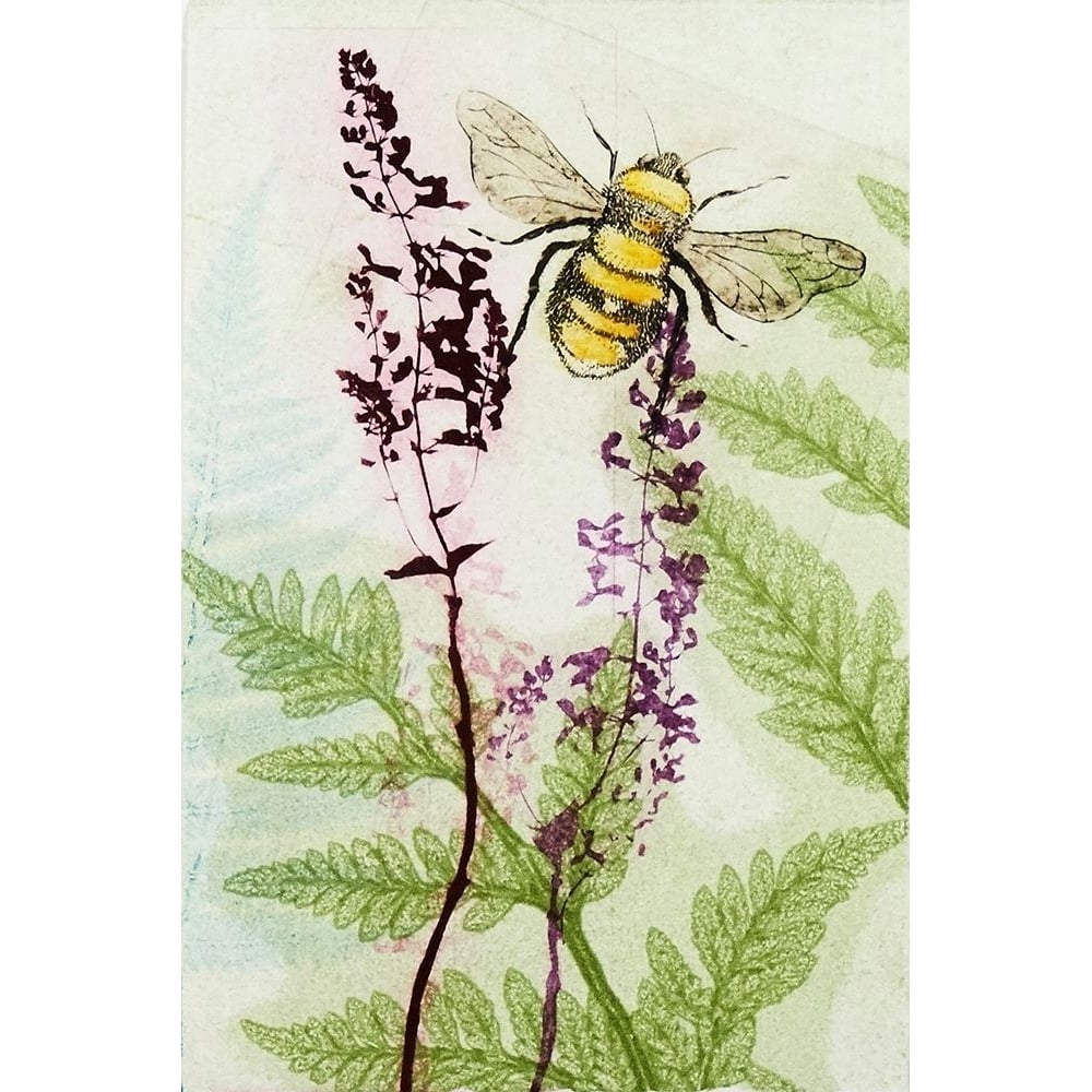 Bees Amongst the Liriope Poster Print by Trudy Rice-VARPDXR1360D Image 1