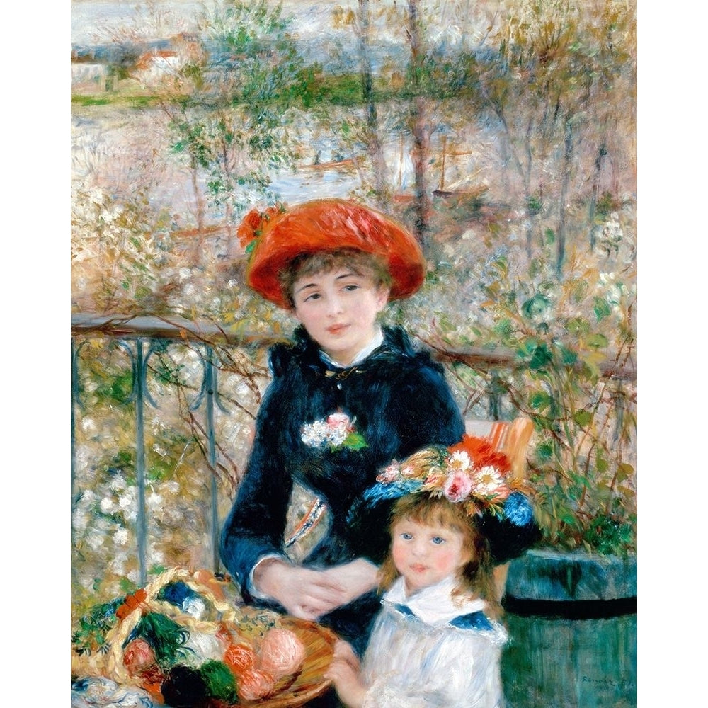 The Two Sisters On the Terrace 1881 by Pierre Auguste Renoir-VARPDXR1398D Image 1