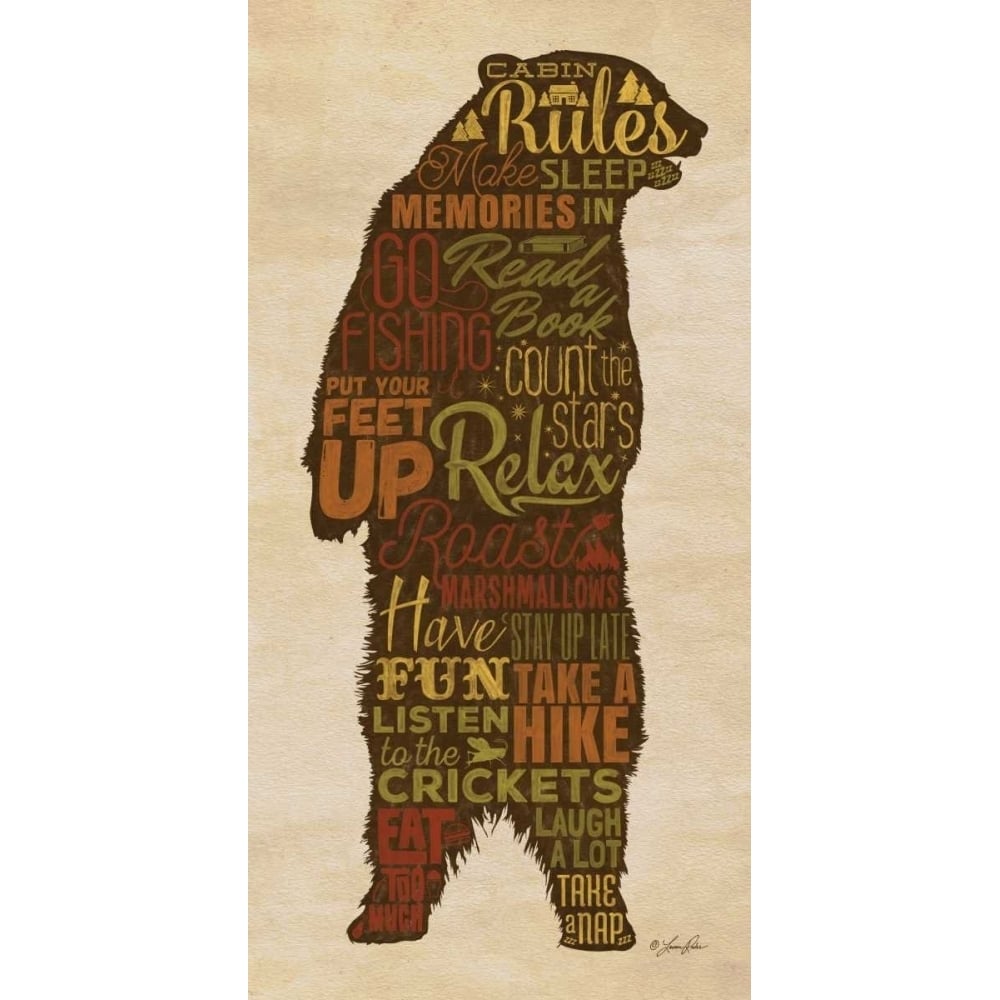 Cabin Rules Poster Print by Lauren Rader-VARPDXRAD1088 Image 1