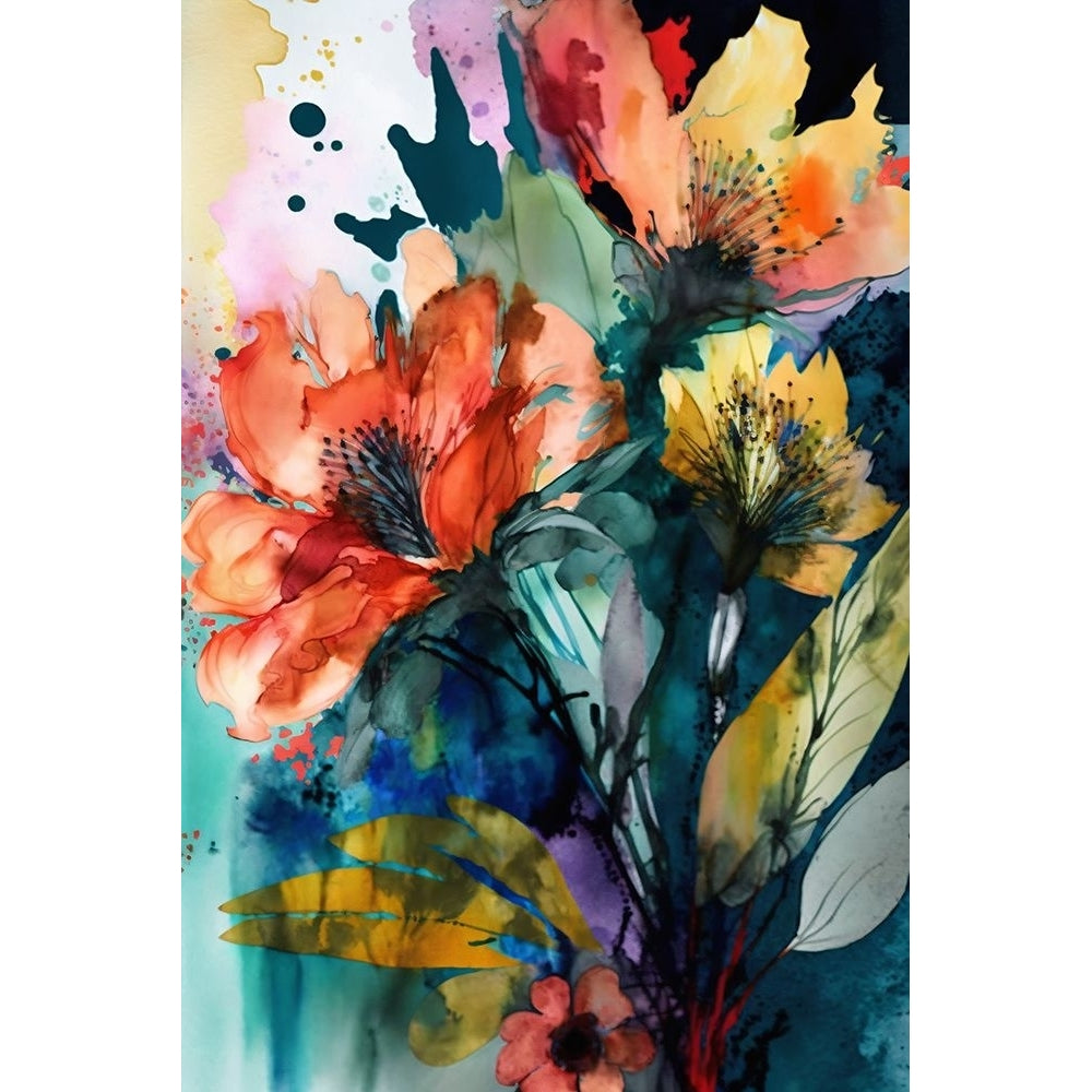 Watercolor Expressive Flowers 22 Poster Print - Ray Heere-VARPDXRAYHEE285119 Image 1