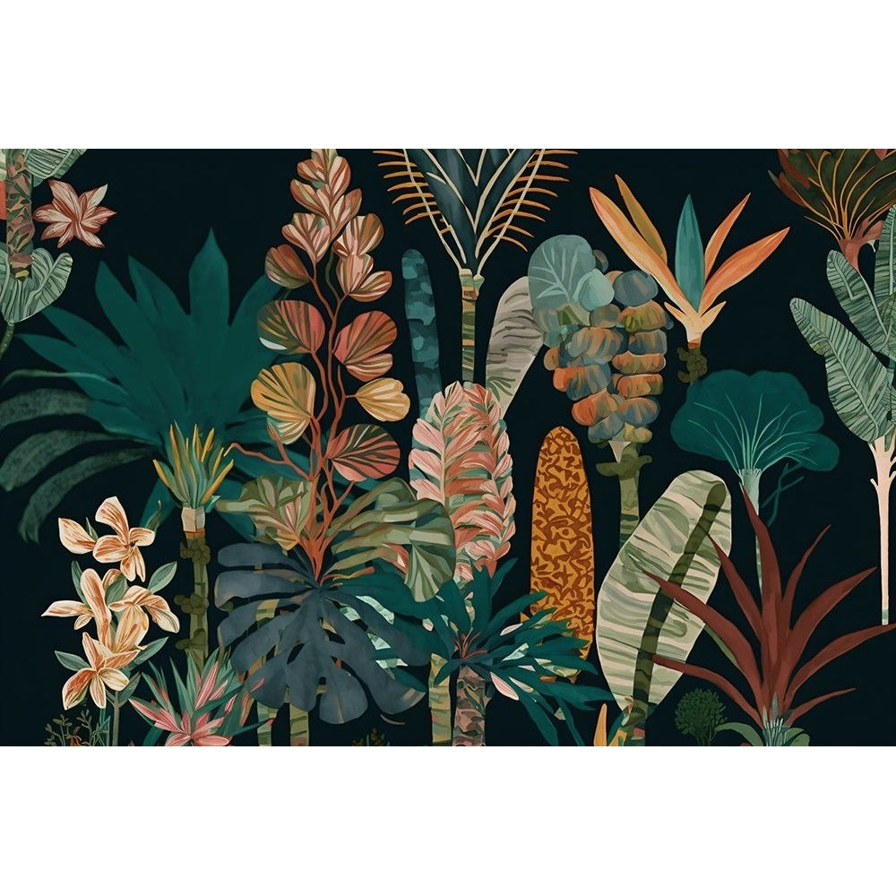 Watercolor Tropical Collage Black 3 Poster Print - Ray Heere-VARPDXRAYHEE285123 Image 1