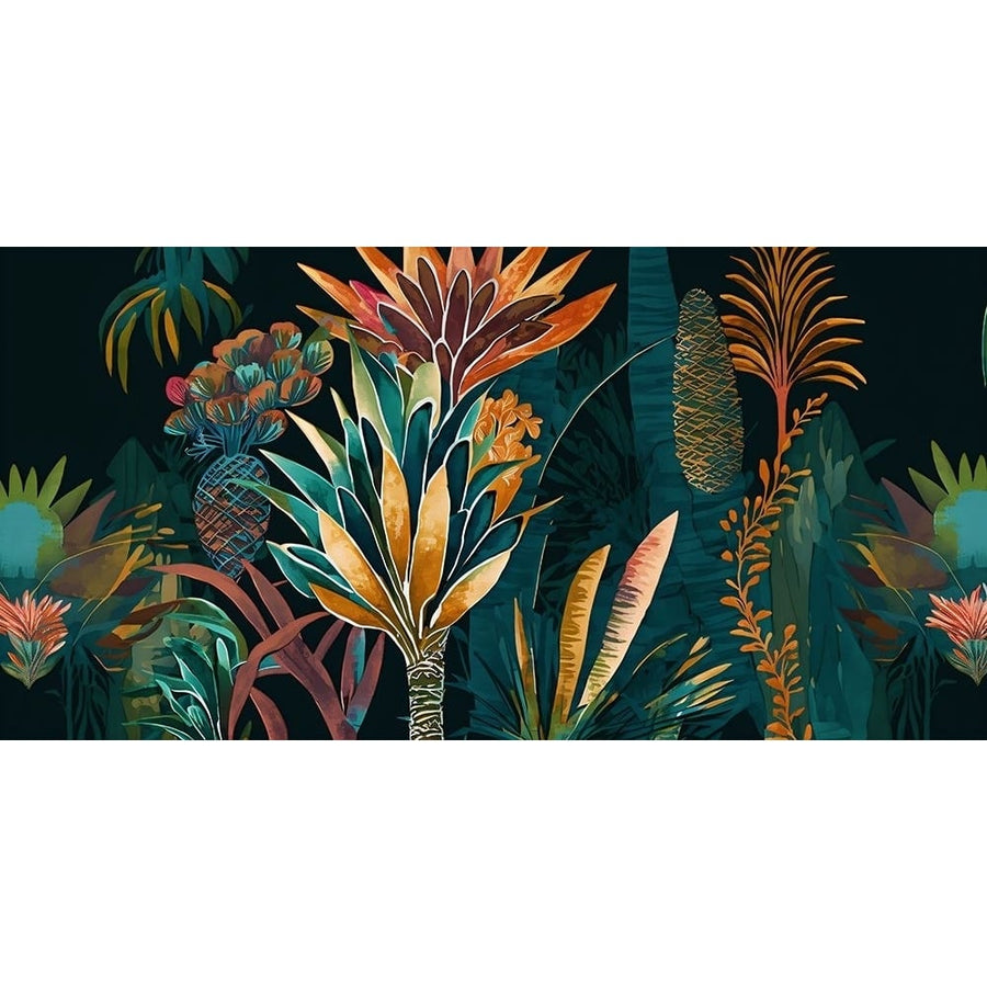 Watercolor Tropical Collage Black 16 Poster Print - Ray Heere-VARPDXRAYHEE285136 Image 1