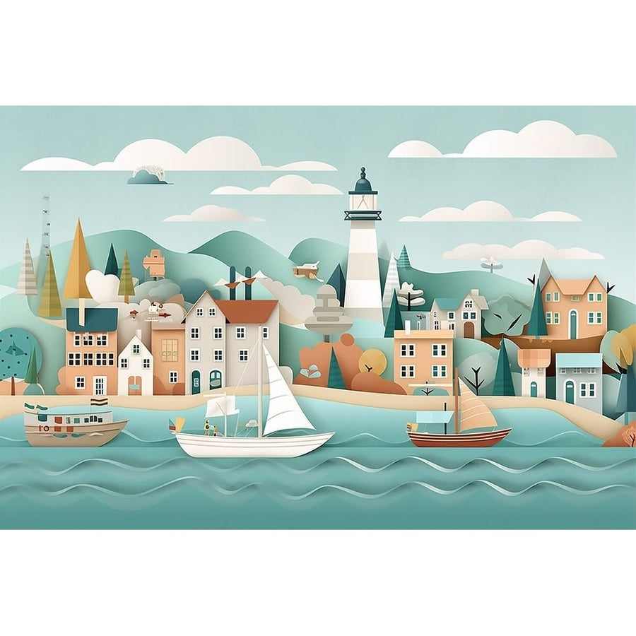 Paper Art Coastal Scene6 Poster Print - Ray Heere-VARPDXRAYHEE288504 Image 1