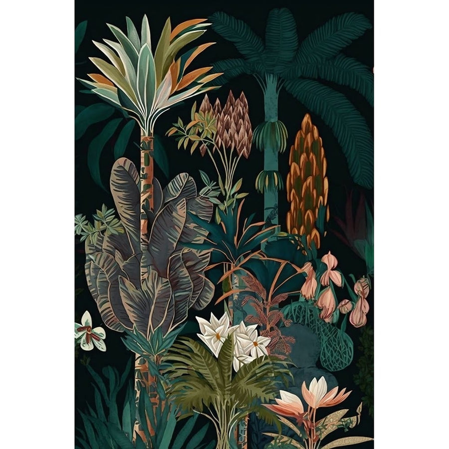 Watercolor Tropical Collage Black 12 Poster Print - Ray Heere-VARPDXRAYHEE285132 Image 1