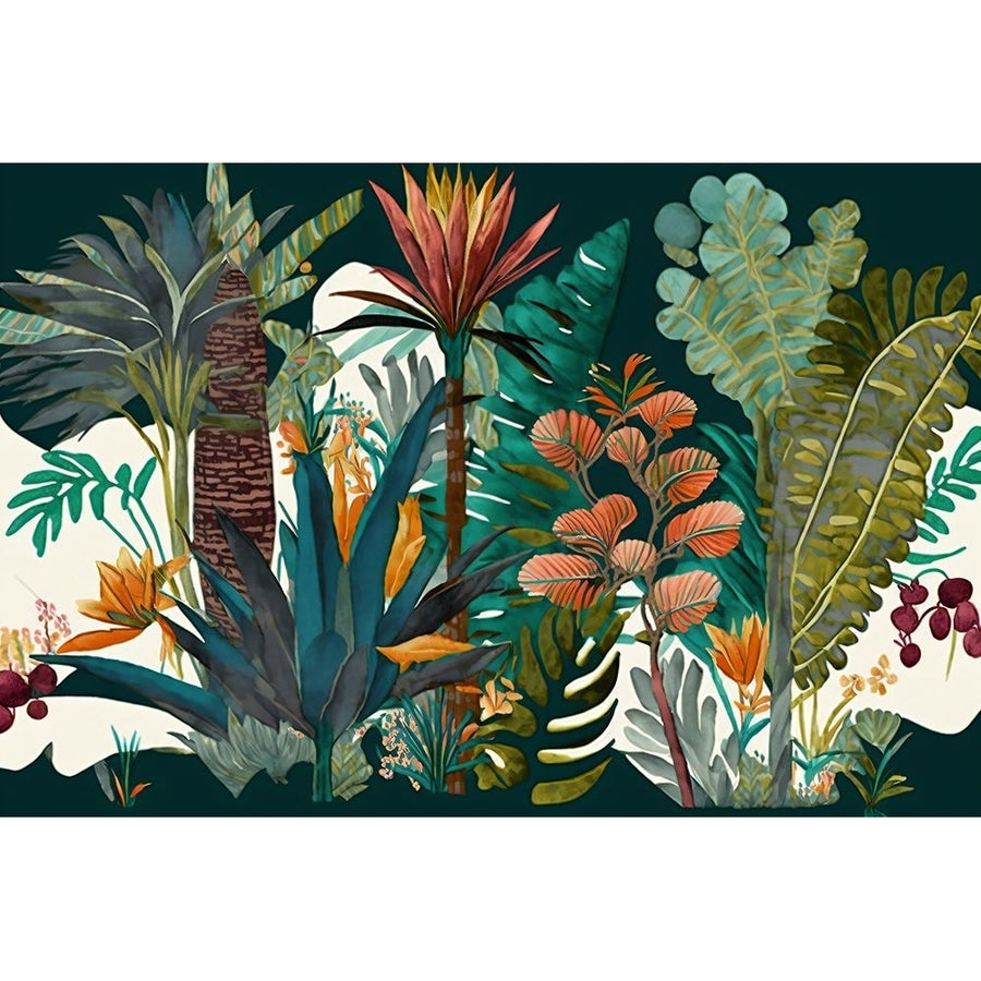 Watercolor Tropical Collage White 2 Poster Print - Ray Heere-VARPDXRAYHEE285138 Image 1