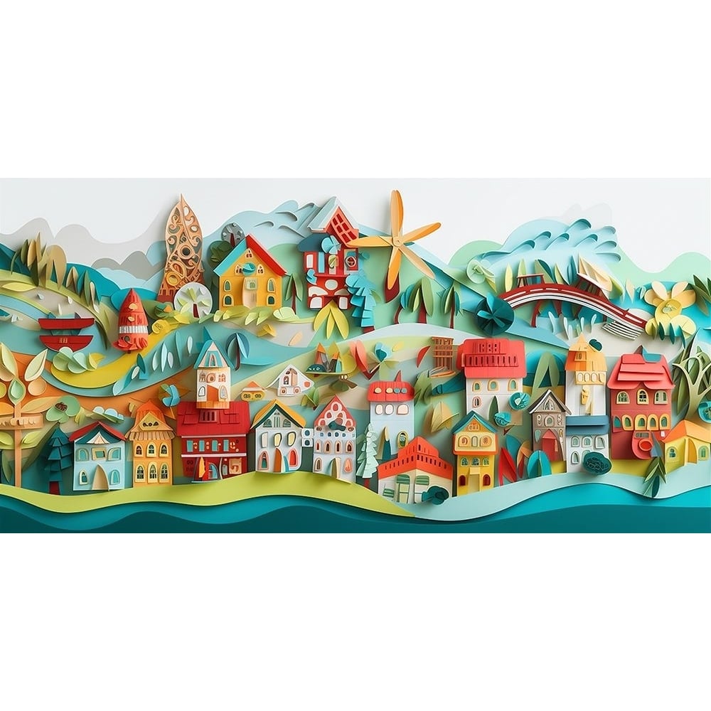 Paper Art Coastal Scene22 Poster Print - Ray Heere-VARPDXRAYHEE288512 Image 1