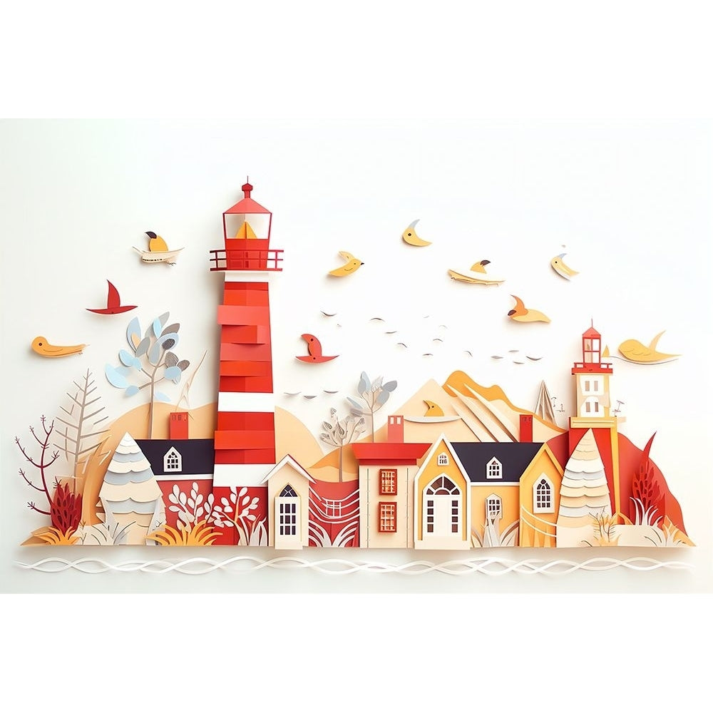 Paper Art Coastal Scene12 Poster Print - Ray Heere-VARPDXRAYHEE288507 Image 1