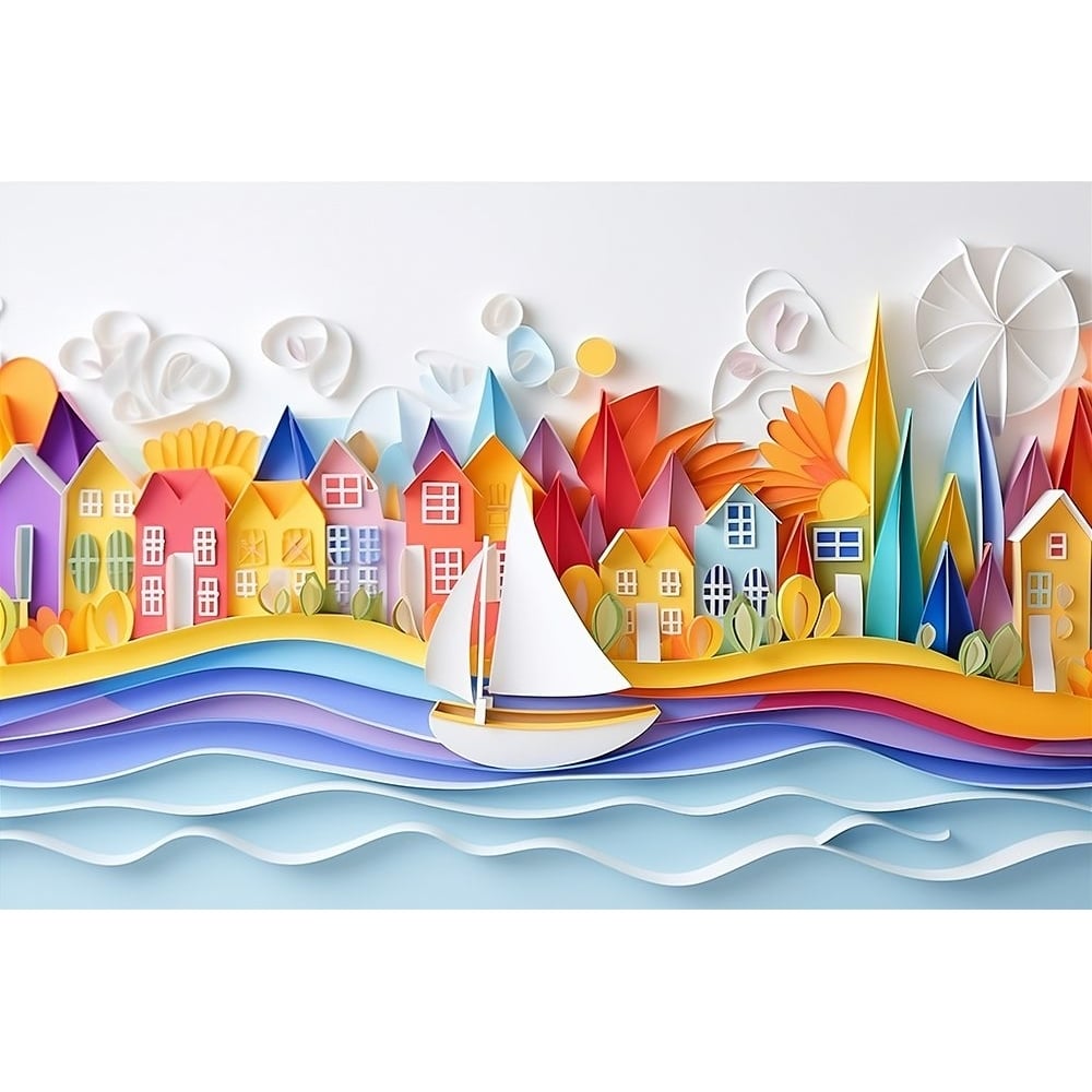 Paper Art Coastal Scene8 Poster Print - Ray Heere-VARPDXRAYHEE288505 Image 1