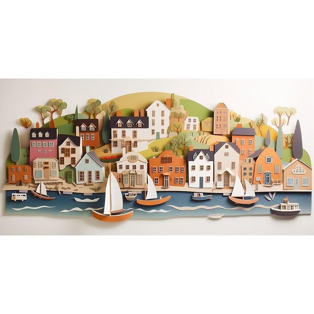 Paper Art Coastal Scene24 Poster Print - Ray Heere-VARPDXRAYHEE288513 Image 1