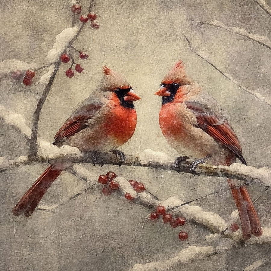 Christmas Cardinals Poster Print - RileyB-VARPDXRB1025 Image 1