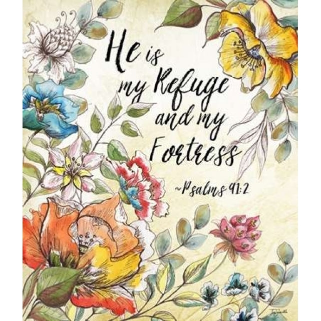 Boho Floral Garden Sketch Psalms II Poster Print by Tre Sorelle Studios-VARPDXRB10790TS Image 1