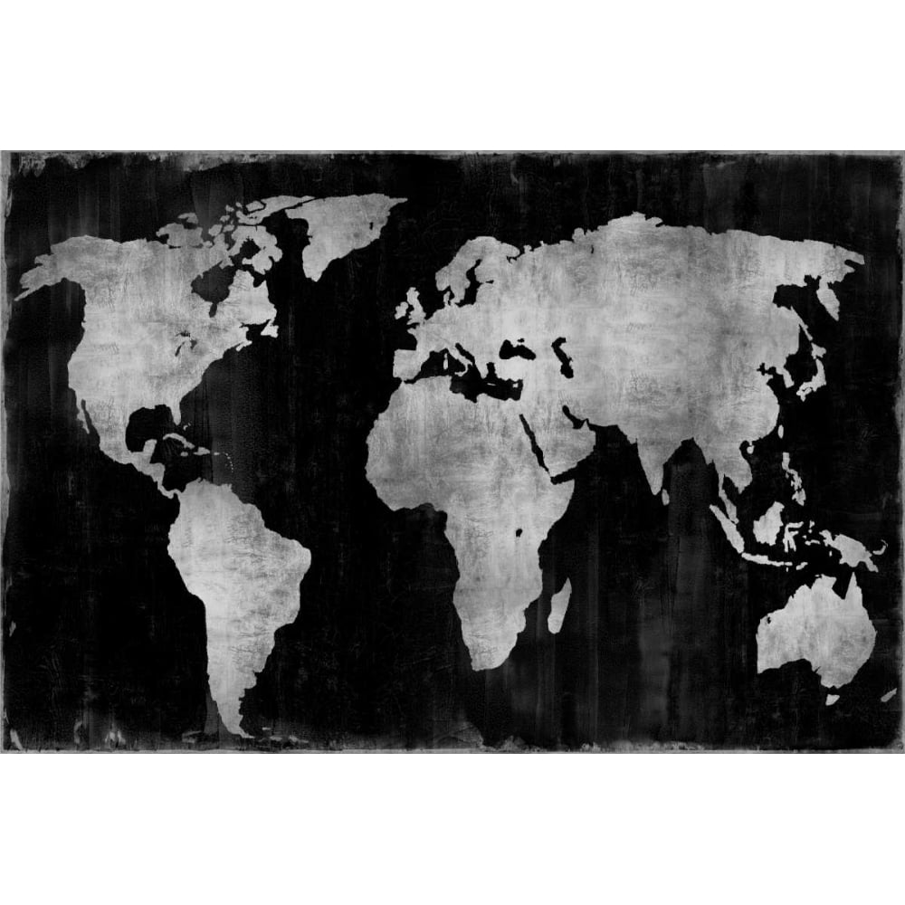 The World - Silver on Black Poster Print by Russell Brennan-VARPDXRB112664DG Image 1