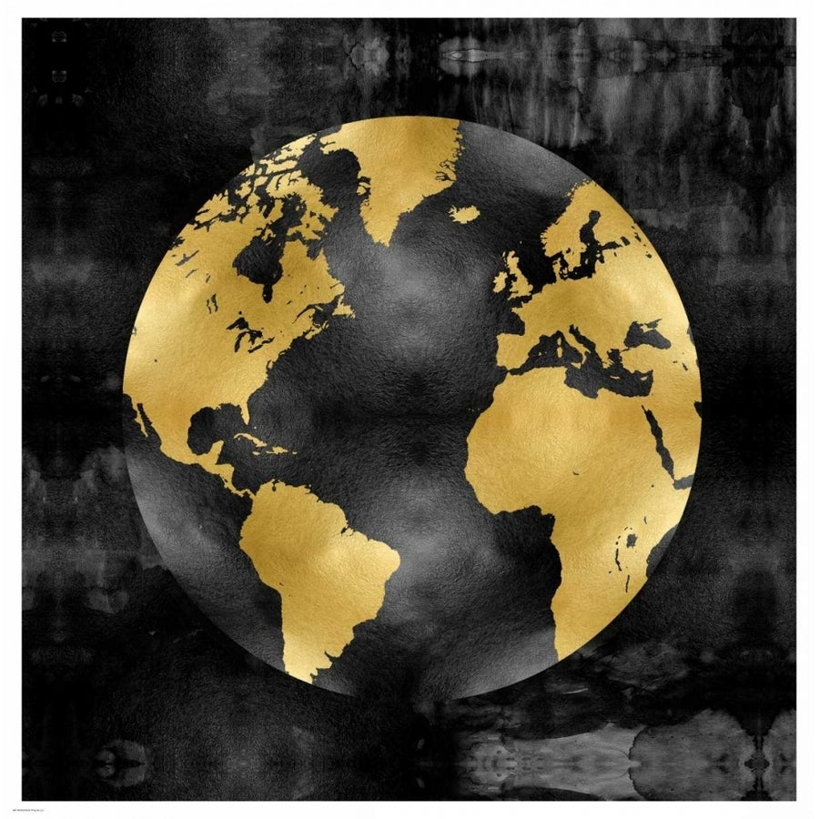 The Globe Gold on Black Poster Print by Russell Brennan-VARPDXRB112679 Image 1