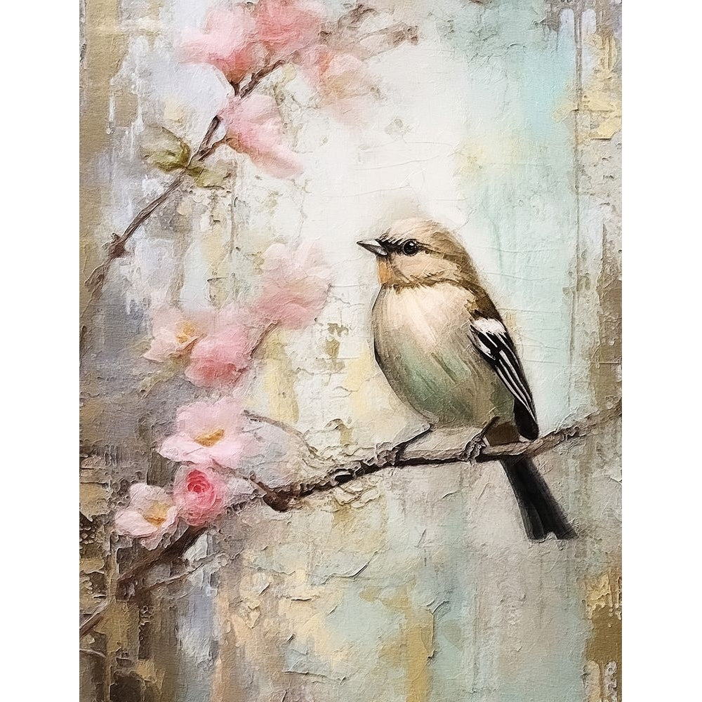 Cherry Blossom Bird 2 Poster Print - RileyB-VARPDXRB1194 Image 1