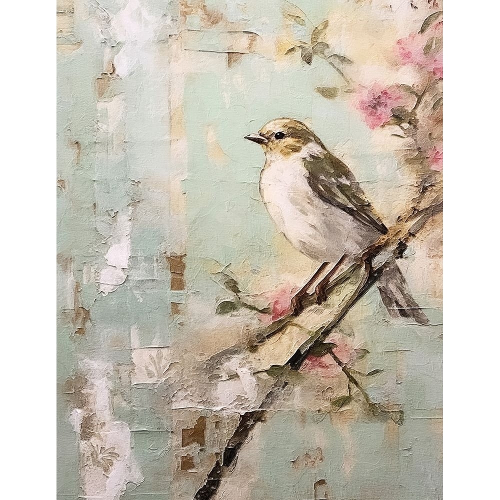 Cherry Blossom Bird 4 Poster Print - RileyB-VARPDXRB1196 Image 1