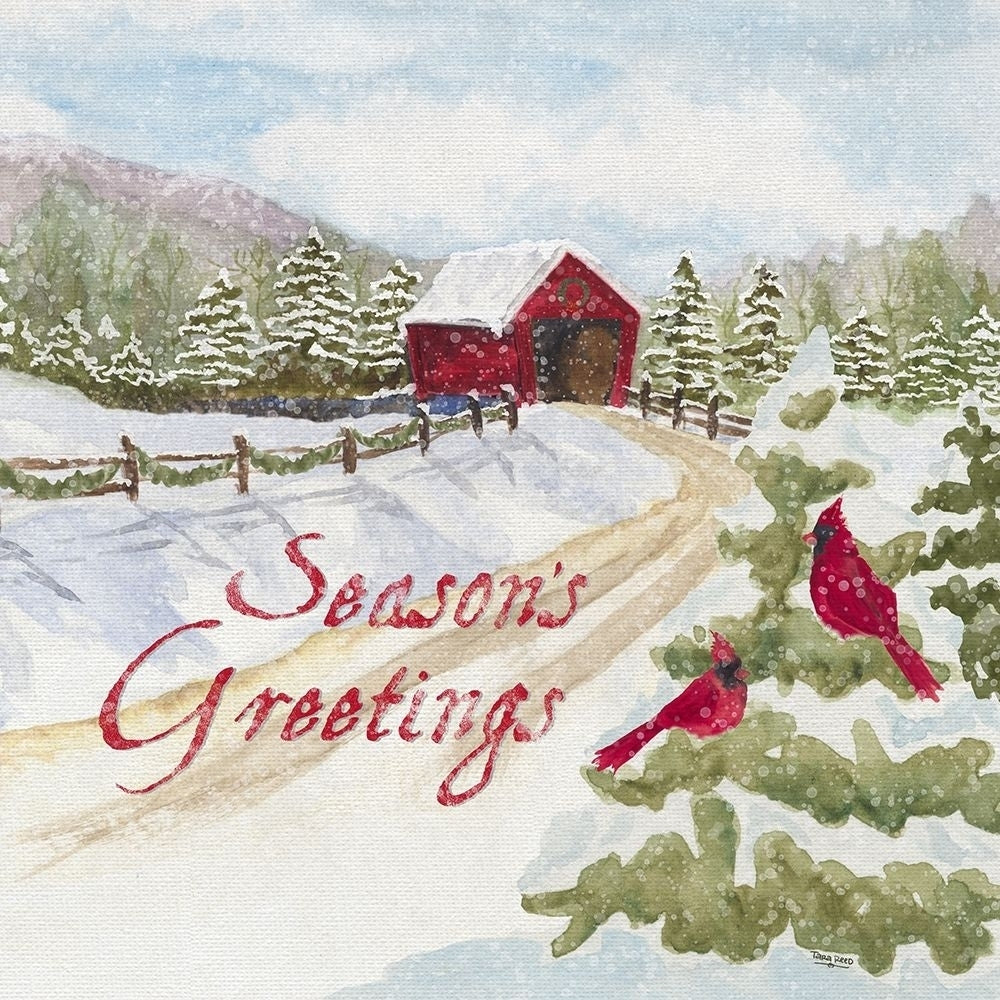 Christmas In The Country Ii Seasons Greetings Poster Print by Tara Reed-VARPDXRB12145TR Image 1