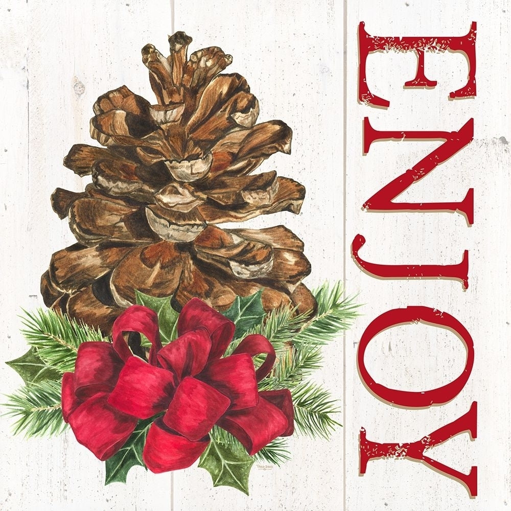 Home For The Holidays Enjoy Pine Cone Poster Print by Tara Reed-VARPDXRB12170TR Image 1