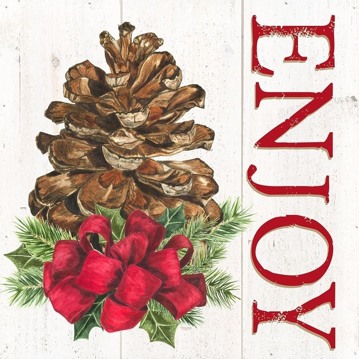 Home For The Holidays Enjoy Pine Cone Poster Print by Tara Reed-VARPDXRB12170TR Image 1