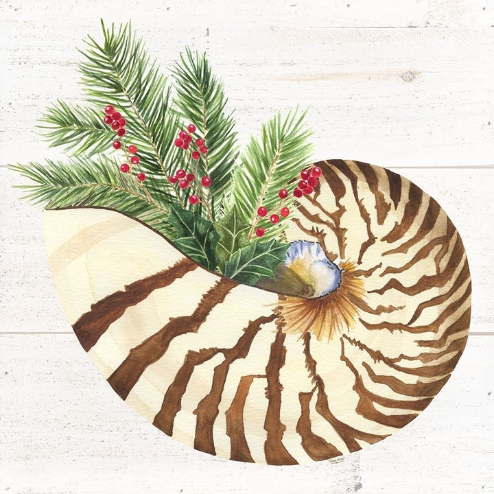 Christmas By The Sea Nautilus Square Poster Print by Tara Reed-VARPDXRB12180TR Image 2