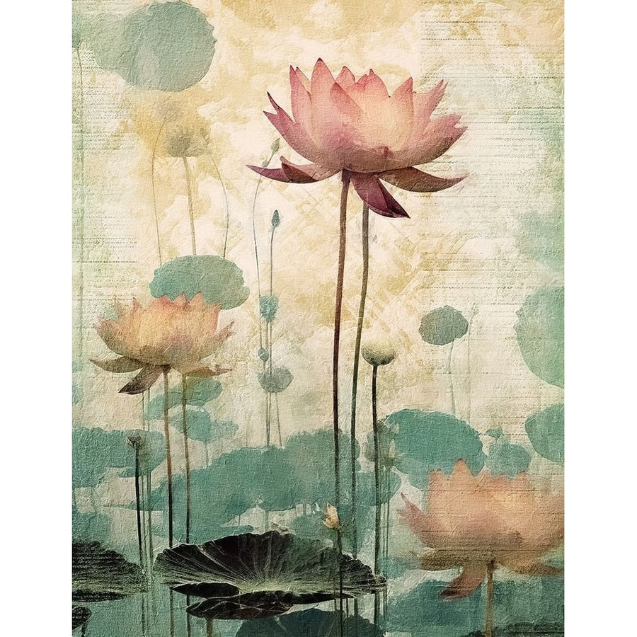 Zen-ful Lotus Flowers 5 Poster Print - RileyB-VARPDXRB1233 Image 1