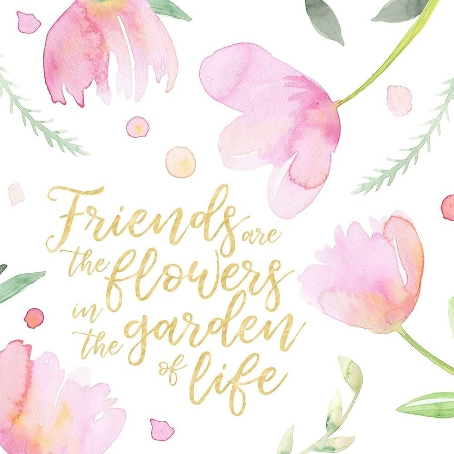 Soft Pink Flowers Friends Ii Poster Print by Noonday Design-VARPDXRB12451ND Image 1