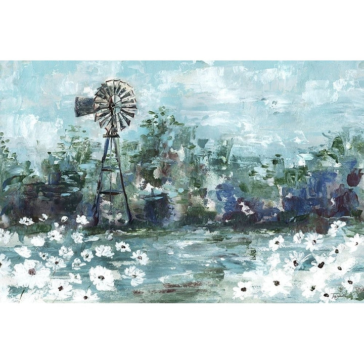 Windmill And Daisies Landscape Poster Print by Tre Sorelle Studios-VARPDXRB12500TS Image 1