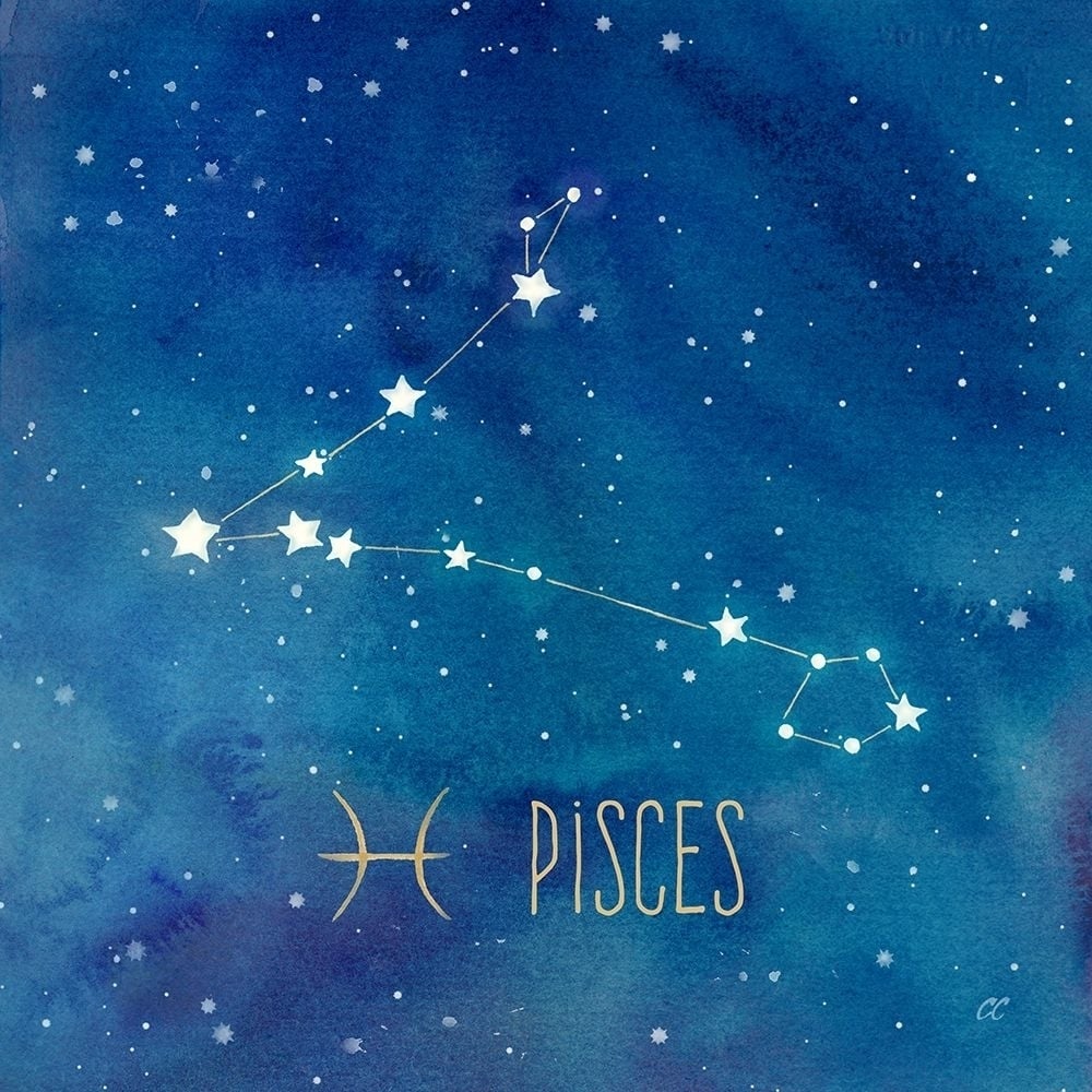 Star Sign Pisces Poster Print by Cynthia Coulter-VARPDXRB12653CC Image 1