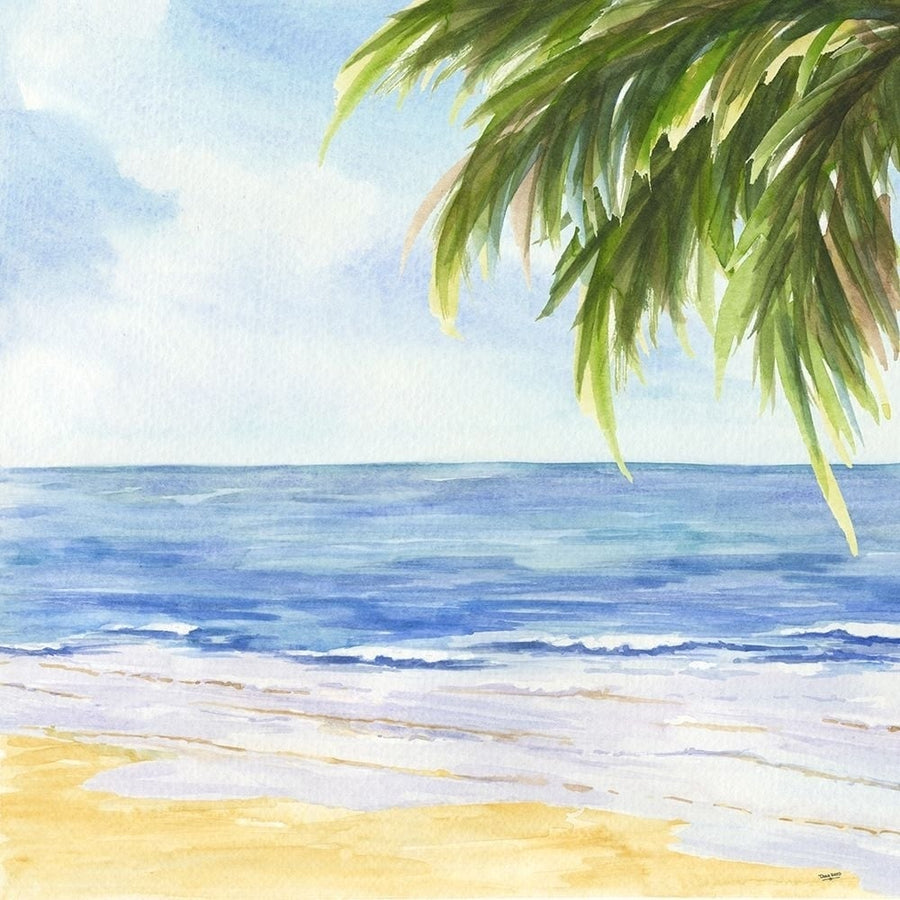 Beach and Palm Fronds I Poster Print by Tara Reed-VARPDXRB12745TR Image 1