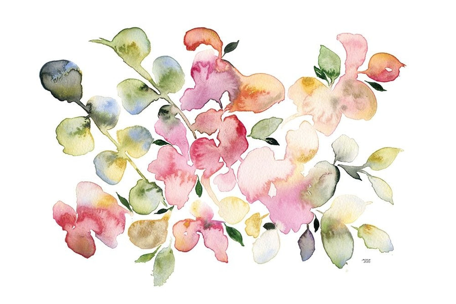 Shades of Pink Watercolor Floral Poster Print by Andrea Bijou-VARPDXRB13087AB Image 1