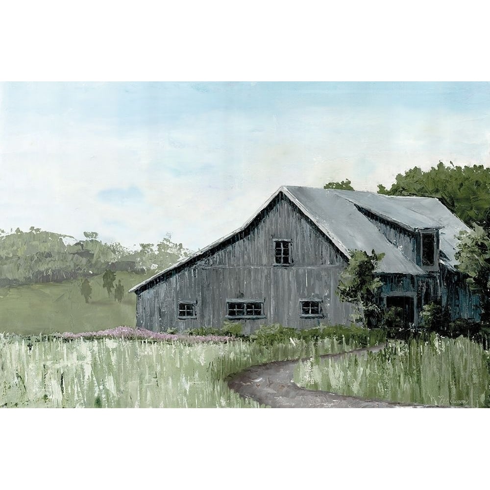 Flower Field Barn Poster Print by Marie-Elaine Cusson-VARPDXRB13018MC Image 1