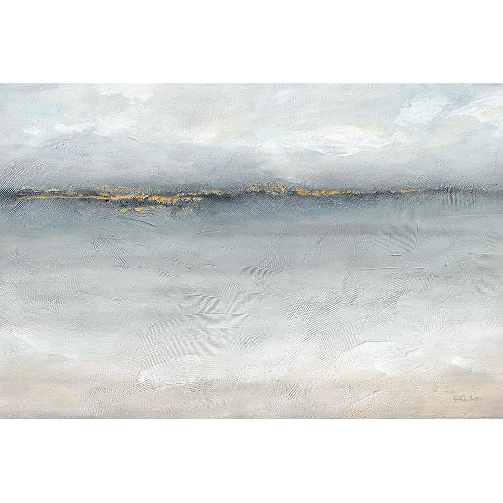 Serene Sea Grey Gold Landscape Poster Print by Cynthia Coulter-VARPDXRB13564CC Image 1