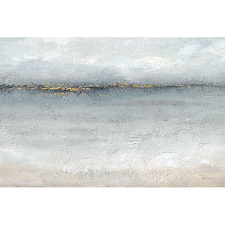 Serene Sea Grey Gold Landscape Poster Print by Cynthia Coulter-VARPDXRB13564CC Image 1