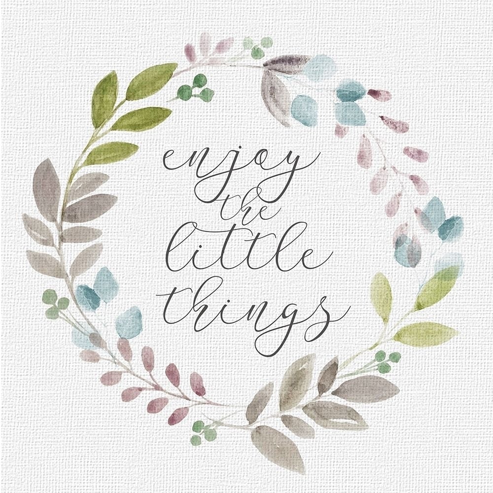 Botanical Wreath Enjoy little things Poster Print by Hartworks Hartworks-VARPDXRB13603HA Image 1