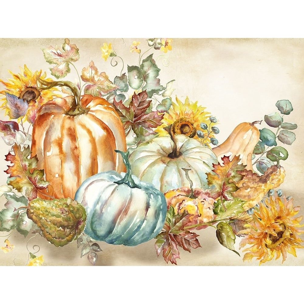 Watercolor Harvest Pumpkin landscape by Tre Sorelle Studios-VARPDXRB13839TS Image 1