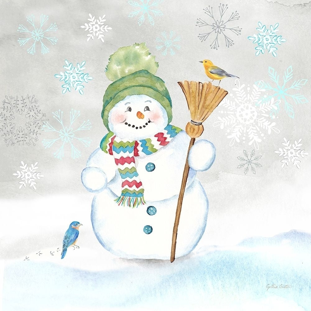 Let it Snow Blue Snowman IV by Cynthia Coulter-VARPDXRB13960CC Image 1