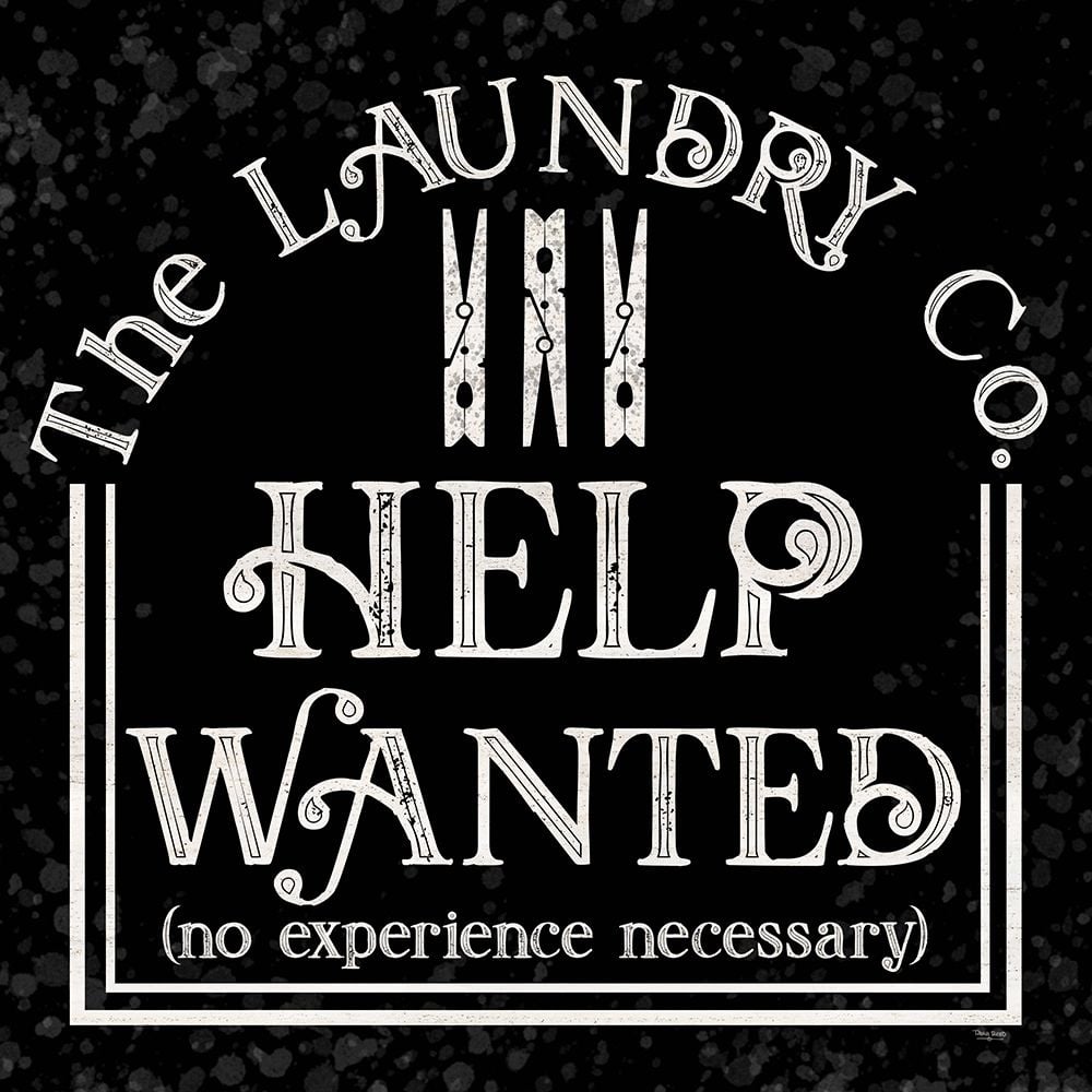 Laundry Room Humor black II-Help Wanted Poster Print by Tara Reed-VARPDXRB14018TR Image 1