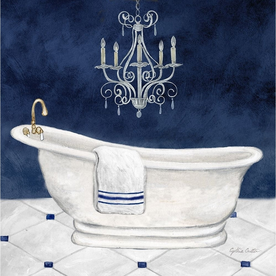 Navy Blue Bath I Poster Print by Cynthia Coulter-VARPDXRB14276CC Image 1