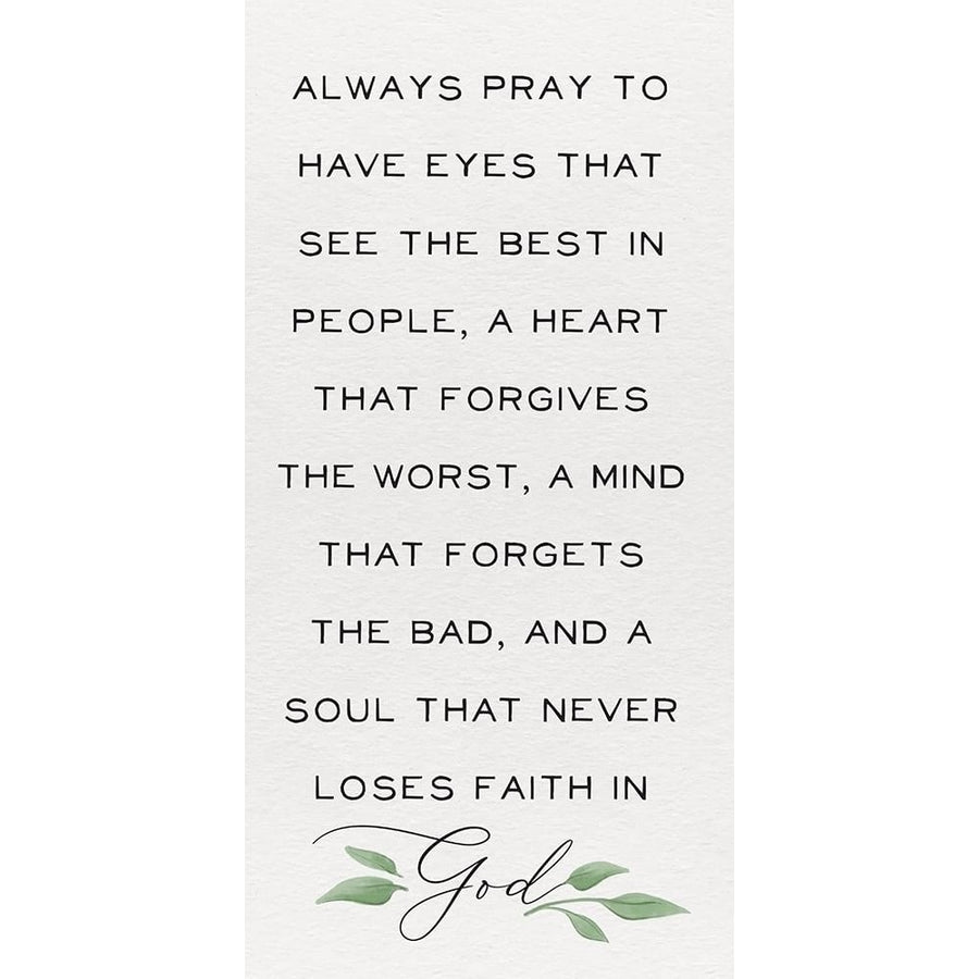 Inspirational Life panel I-Always Pray Poster Print by HM Design HM Design-VARPDXRB14479HMD Image 1