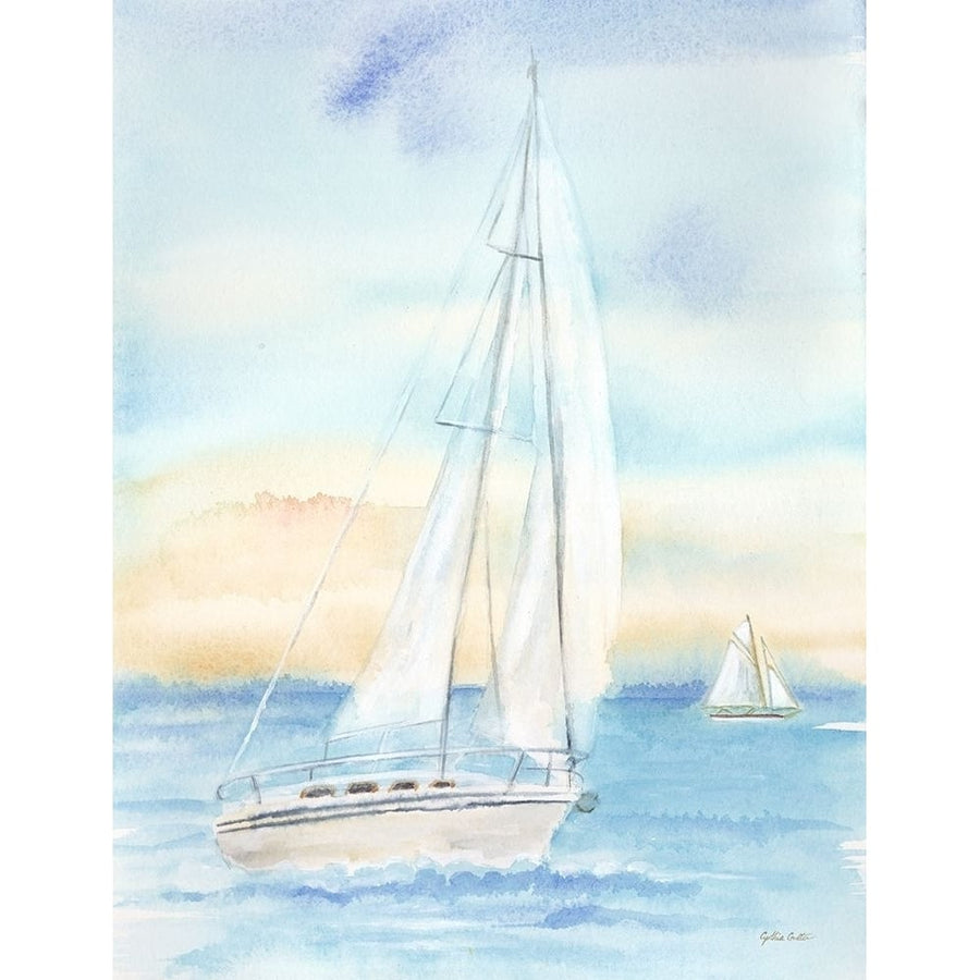 East Coast Lighthouse sailboat panel I Poster Print by Cynthia Coulter-VARPDXRB14618CC Image 1