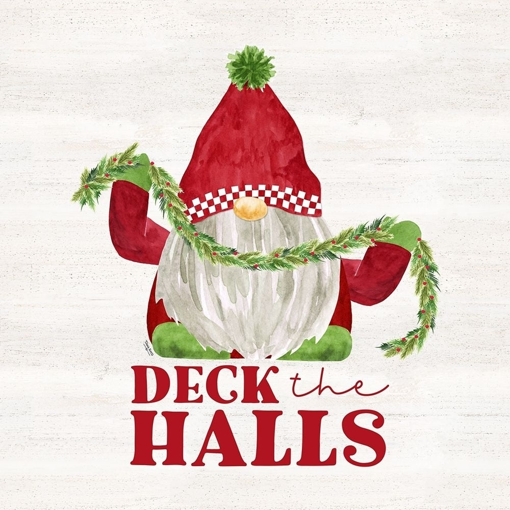 Gnome for Christmas Sentiment III-Deck the Halls by Tara Reed-VARPDXRB14936TR Image 1