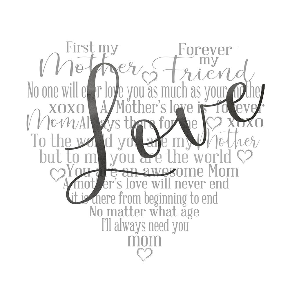 Mothers Day Heart Sentiment-Love by Cynthia Coulter-VARPDXRB16209CC Image 1