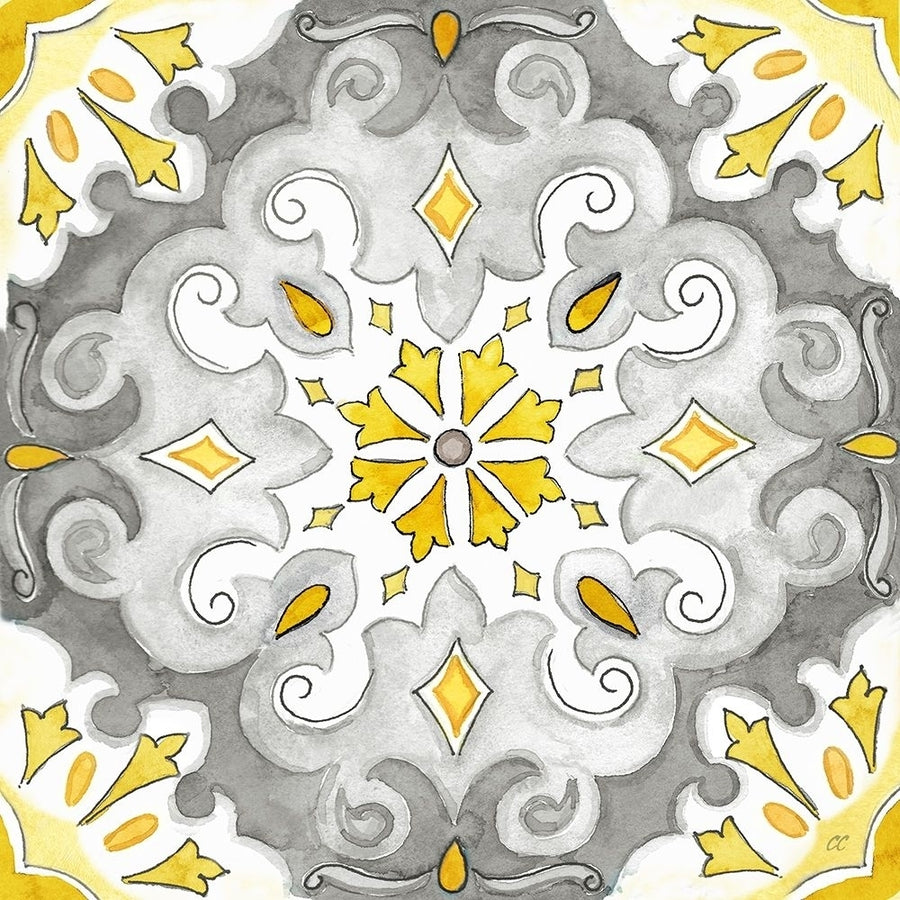 Jewel Medallion yellow gray I by Cynthia Coulter-VARPDXRB16646CC Image 1