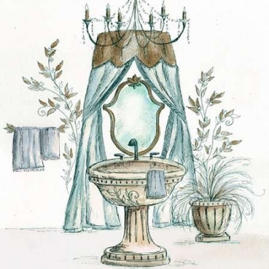 French Bath Sketch II - sink Poster Print by Tre Sorelle Studios-VARPDXRB7831TS Image 2