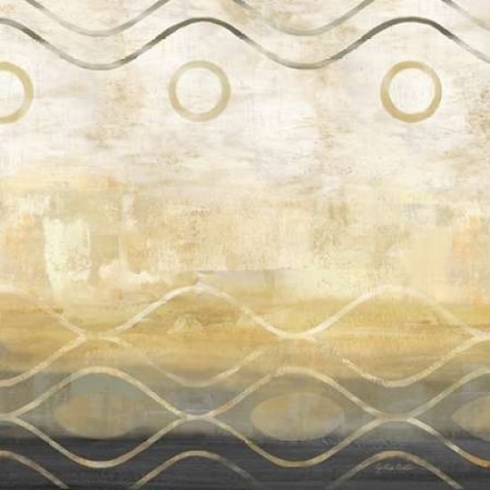 Abstract Waves Black-Gold II Poster Print by Cynthia Coulter-VARPDXRB8096CC Image 1