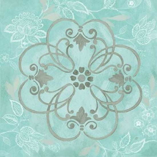 Jacobean Damask Blue-Gray II Poster Print by Cynthia Coulter-VARPDXRB8730CC Image 1