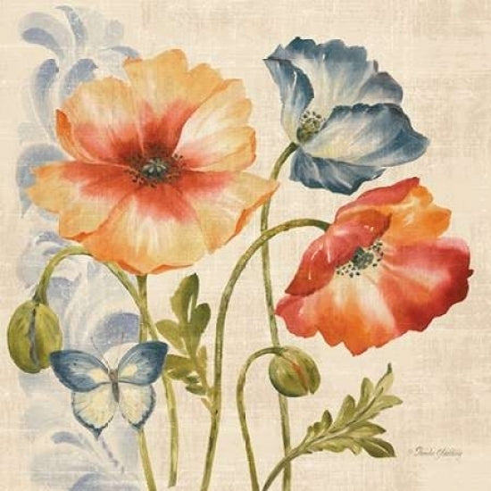 Watercolor Poppies Multi I Poster Print by Pamela Gladding-VARPDXRB8825PG Image 2