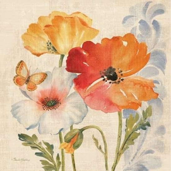 Watercolor Poppies Multi II Poster Print by Pamela Gladding-VARPDXRB8826PG Image 1